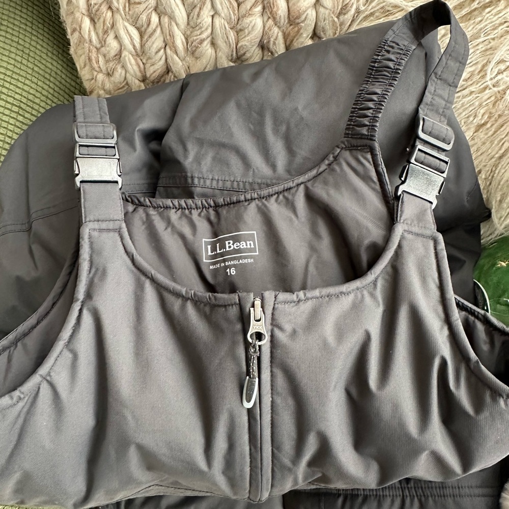 LL Bean snow bibs